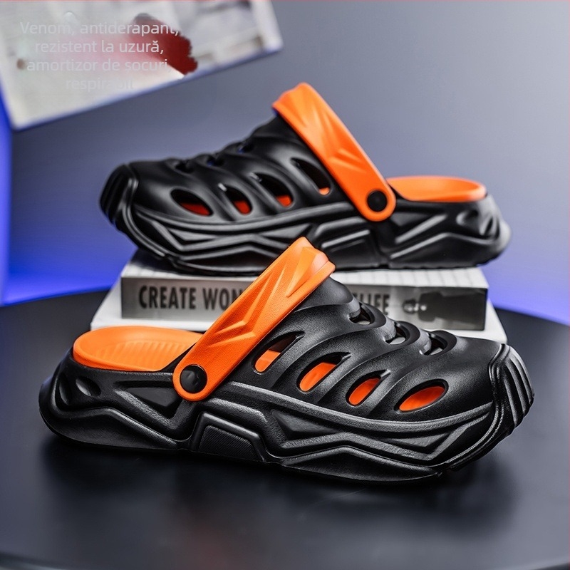 Pantofi sport Cross-Border Croc pentru bărbați, îmbrăcăminte de vară antiderapantă, 2025, sandale de plajă în stil coreean pentru bărbați, producător en-gros