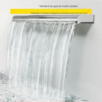 Furnizare directă din fabrică, fântână pentru piscină, cascadă pentru piscină din oțel inoxidabil, preaplin cu conector pentru țeavă, dreptunghiular, grădină în aer liber