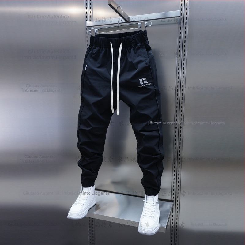 Pantaloni sport pentru bărbați, de primăvară și toamnă, stil coreean, cu uscare rapidă, lejeri, cu picior, Haren, la modă, culoare solidă, pantaloni all-match