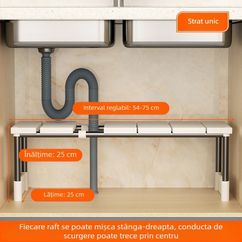 Bucătărie extensibilă chiuvetă depozitare rack dulap laminat rack bucătărie dulap depozitare multifuncțional oală rack depozitare raft