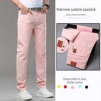 Bărbați, stil național, pantaloni casual, transfrontalieri, comerț exterior, blugi, brand la modă, broderie, tendință dreaptă, elastică, subțire, primăvară