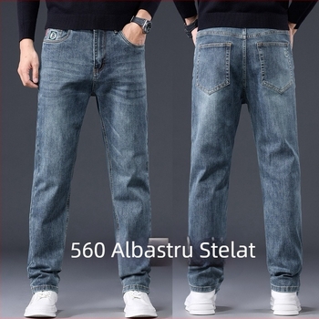 Blugi bărbați 2025, toamnă, slim, cu picior drept, pantaloni bărbați, la modă, brand, blugi elastici, Guangzhou Xintang, casual