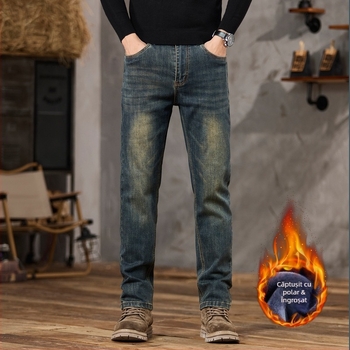 Blugi bărbați 2025, toamnă, slim, cu picior drept, pantaloni bărbați, la modă, brand, blugi elastici, Guangzhou Xintang, casual