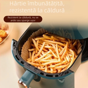 Friteuză de aer hârtie specială cuptor de uz casnic grătar ulei siliconic hârtie bucătărie copt de unică folosință îngroșată hârtie de friteuză de aer