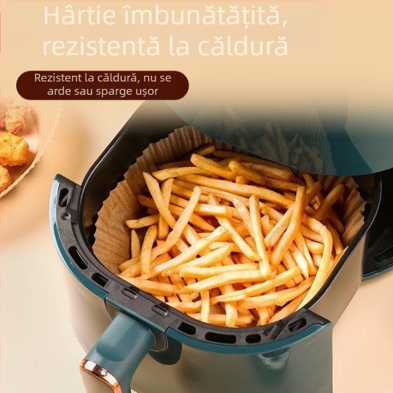 Friteuză de aer hârtie specială cuptor de uz casnic grătar ulei siliconic hârtie bucătărie copt de unică folosință îngroșată hârtie de friteuză de aer