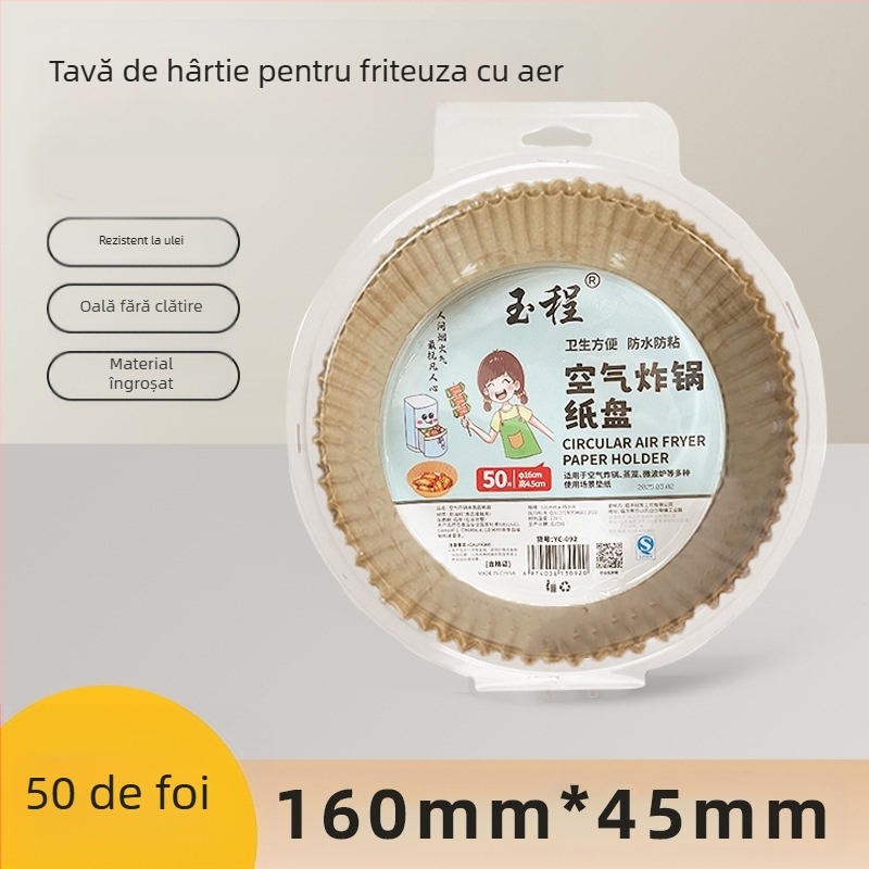 Friteuză de aer hârtie specială cuptor de uz casnic grătar ulei siliconic hârtie bucătărie copt de unică folosință îngroșată hârtie de friteuză de aer
