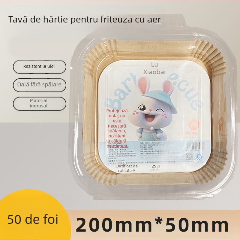 Friteuză de aer hârtie specială cuptor de uz casnic grătar ulei siliconic hârtie bucătărie copt de unică folosință îngroșată hârtie de friteuză de aer