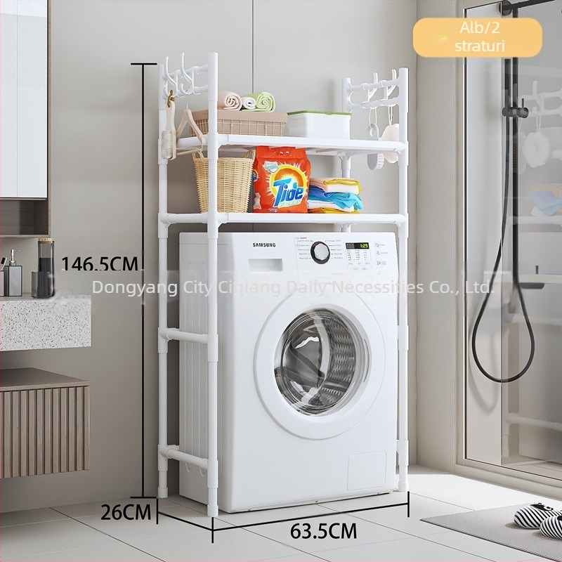 Suport de depozitare pentru mașină de spălat, multifuncțional, simplu, cu mai multe straturi, pentru dropshipping transfrontalier, suport de depozitare cu cârlig de mare capacitate, pe podea