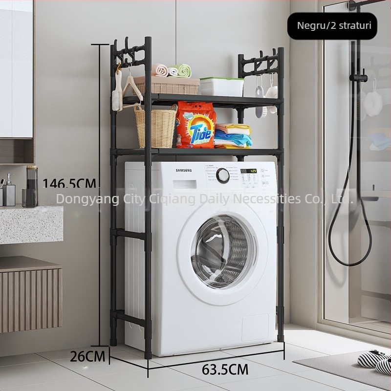 Suport de depozitare pentru mașină de spălat, multifuncțional, simplu, cu mai multe straturi, pentru dropshipping transfrontalier, suport de depozitare cu cârlig de mare capacitate, pe podea