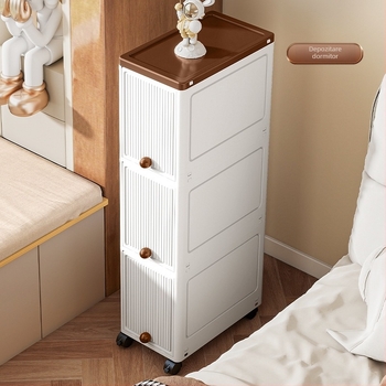 Dulap de depozitare cu sertar îngust de 20 cm, tip bucătărie, multistrat, pentru baie, cu raft de depozitare îngust