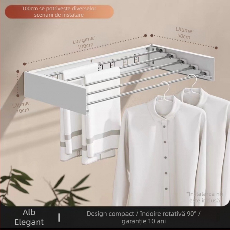 Raft de haine pliabil de uz casnic, montat pe perete, raft pentru prosoape, raft de colț pentru baie, raft de depozitare pentru toaletă, artefact de uscare