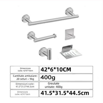 Suport pentru prosoape din oțel inoxidabil cu pandantiv transfrontalier pentru baie, pandantiv hardware pentru baie, bară pentru prosoape, suport pentru hârtie igienică, pandantiv