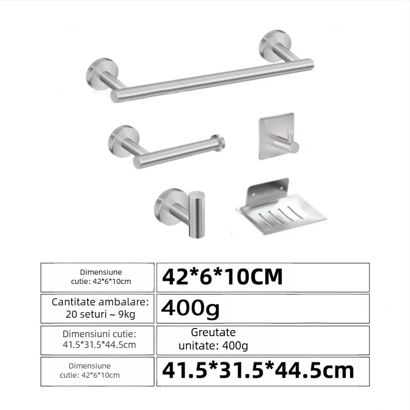 Suport pentru prosoape din oțel inoxidabil cu pandantiv transfrontalier pentru baie, pandantiv hardware pentru baie, bară pentru prosoape, suport pentru hârtie igienică, pandantiv