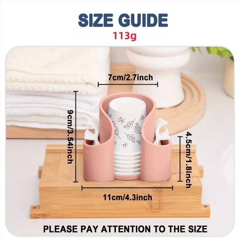 Cutie de depozitare cosmetică transfrontalieră din bumbac, cutie pentru bețișoare de bumbac pentru frumusețe, masă de toaletă, pahar de hârtie, scobitoare, ață dentară, depozitare en-gros