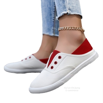 Pantofi de pânză de primăvară 2025 pentru bărbați și femei, pantofi plați pentru cupluri, pantofi din pânză în stil coreean pentru studenți, pantofi simpli, pantofi casual, modă casual