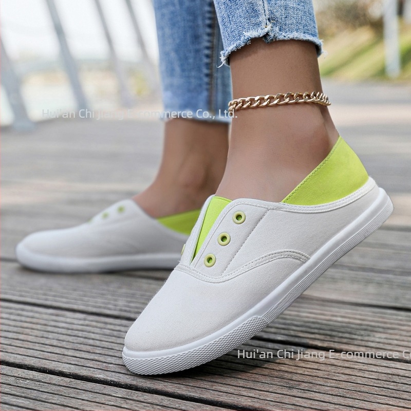 Pantofi de pânză de primăvară 2025 pentru bărbați și femei, pantofi plați pentru cupluri, pantofi din pânză în stil coreean pentru studenți, pantofi simpli, pantofi casual, modă casual