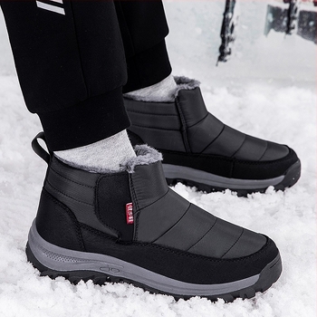 Pantofi de iarnă pentru femei, căptușiți cu bumbac, căptușiți cu fleece, pentru mame de vârstă mijlocie și în vârstă, pantofi de mers, antiderapanți, impermeabili, cizme de zăpadă nord-est