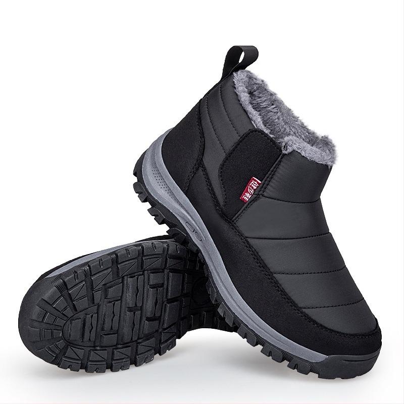 Pantofi de iarnă pentru femei, căptușiți cu bumbac, căptușiți cu fleece, pentru mame de vârstă mijlocie și în vârstă, pantofi de mers, antiderapanți, impermeabili, cizme de zăpadă nord-est