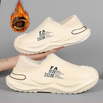 Pantofi de iarnă pentru bărbați, la modă, cu căptușeală din bumbac, cu fund moale, îngroșat, căptușit cu fleece, cald, antiderapant, impermeabil, rezistent la frig, pentru zăpadă