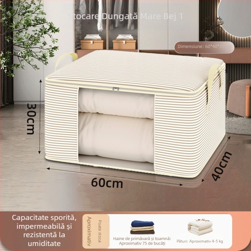 Geantă de depozitare pentru pilotă, capacitate mare, impermeabilă și rezistentă la umiditate, geantă de ambalare pentru mutare, geantă de organizare a hainelor, geantă de pilotă, haine, bagaje