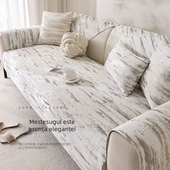 Pernă de canapea modernă simplă 2025 nouă pentru patru sezoane, universală, din chenille, pentru sufragerie, canapea din piele antiderapantă, husă de pernă