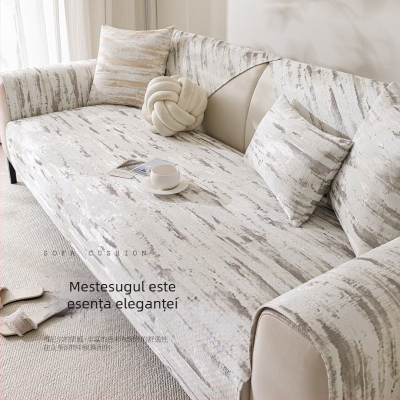 Pernă de canapea modernă simplă 2025 nouă pentru patru sezoane, universală, din chenille, pentru sufragerie, canapea din piele antiderapantă, husă de pernă