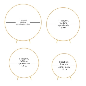 Set de suport pentru arc de balon cu inel de fier, suport cu un singur tub, fundal decorativ pentru nuntă, suport pentru arc de balon rotund de nuntă