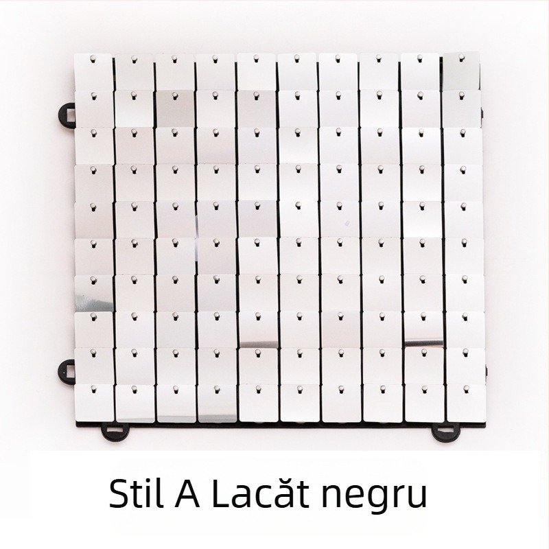 Placă cu cataramă acționată de vânt, placă autoblocantă de tip acționată de vânt, placă strălucitoare acționată de vânt, decorațiune de perete de fundal cu paiete acționate de vânt