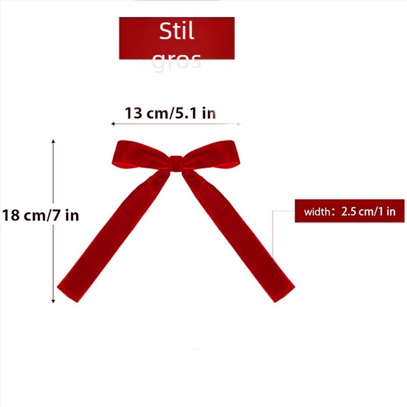 Panglică de catifea nouă transfrontalieră, brad de Crăciun, rochie, fundă, decorare de sărbători, accesorii scenă, afișaj agățat