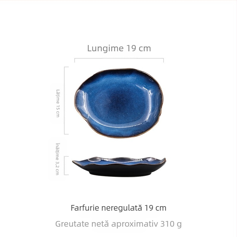 Stil european occidental farfurie alimentară farfurie ceramică de uz casnic bol de orez neregulat bol de legume bol de salată farfurie plată veselă