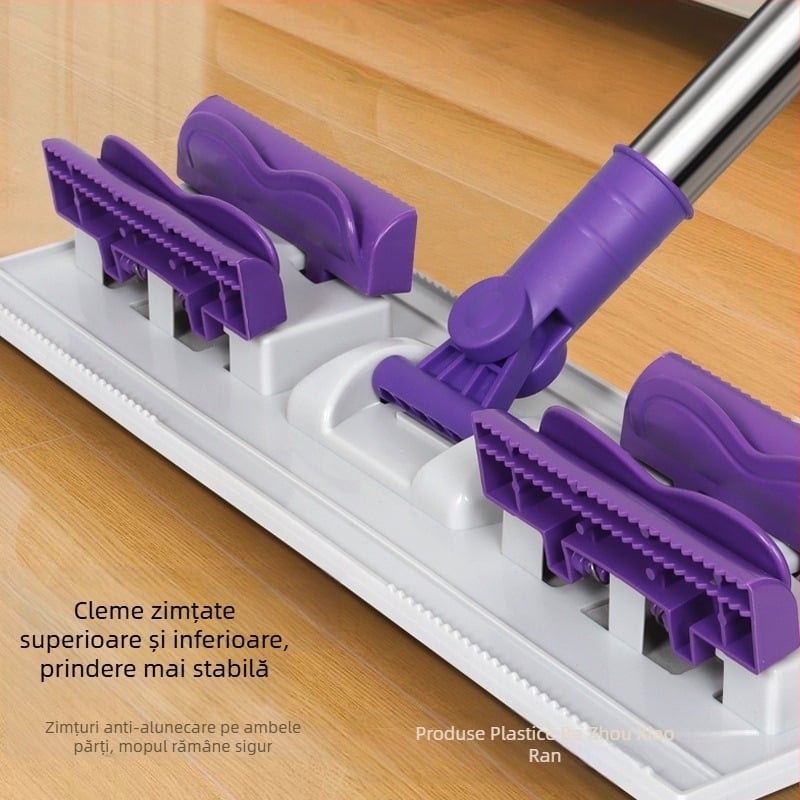 Clemă pânză plată mop autoadeziv convenabil cataramă mop de uz casnic leneș îngroșat mop mop podea din lemn mop