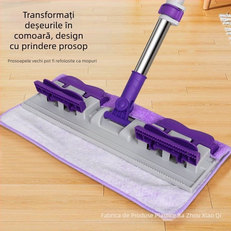 Clemă pânză plată mop autoadeziv convenabil cataramă mop de uz casnic leneș îngroșat mop mop podea din lemn mop