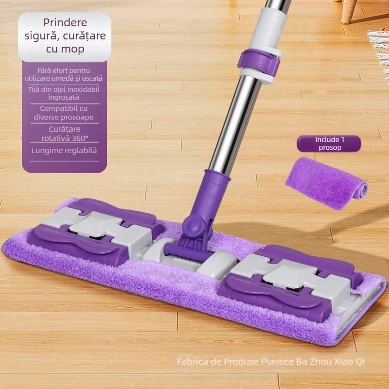 Clemă pânză plată mop autoadeziv convenabil cataramă mop de uz casnic leneș îngroșat mop mop podea din lemn mop