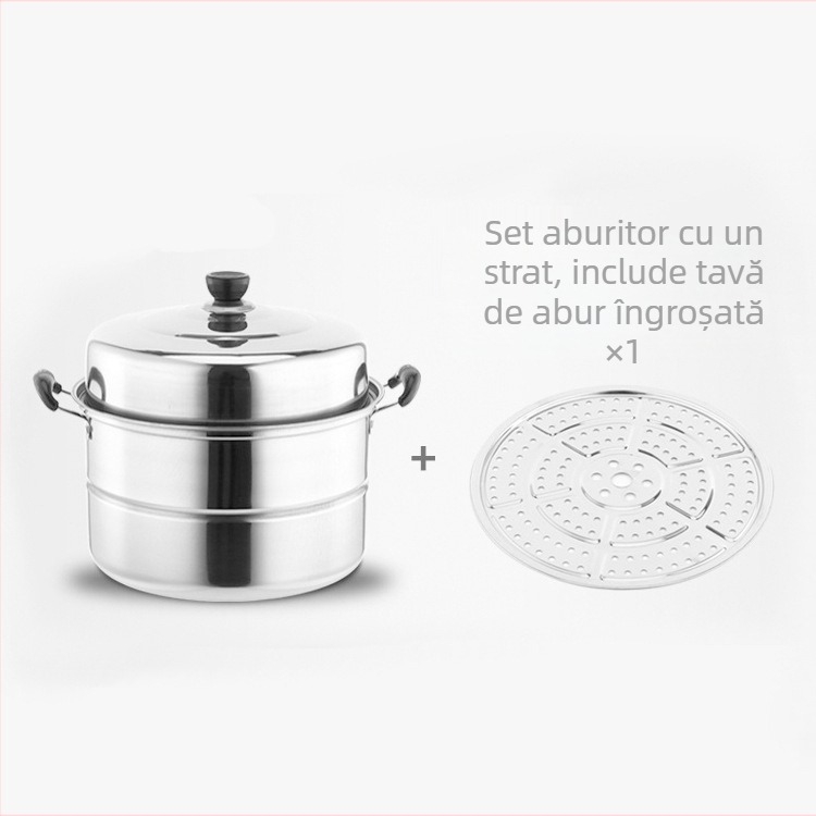 Oțel inoxidabil cu două straturi, abur comercial îngroșat, oală cu dublă utilizare, abur cu trei straturi, abur de mare capacitate, uz casnic, abur multifuncțional