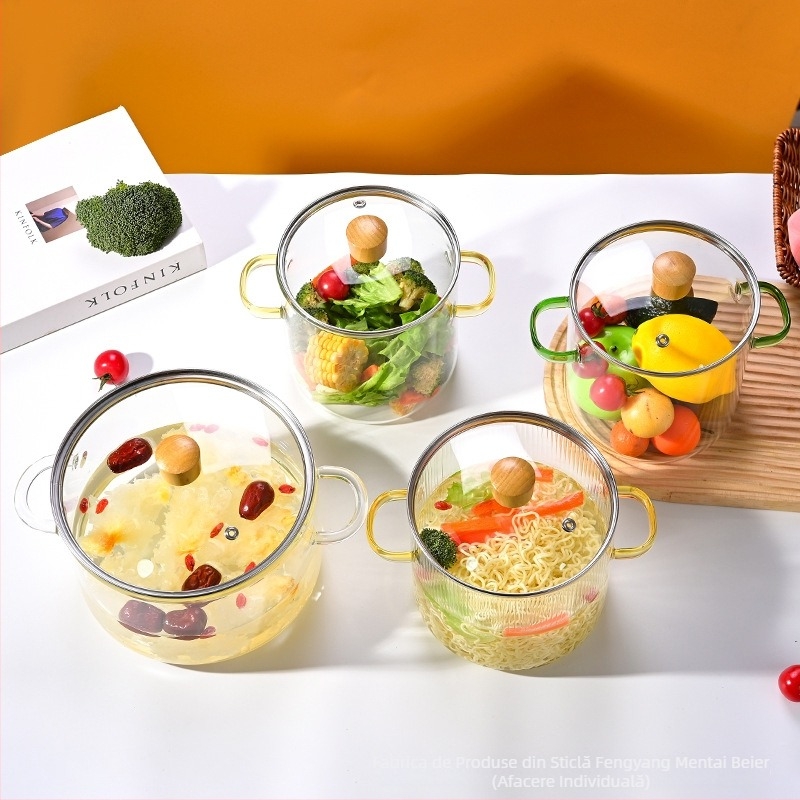 Oală din sticlă borosilicată înaltă, rezistentă la temperaturi ridicate, cu flacără deschisă, oală mică pentru lapte, transparentă, cu abur, aragaz electric ceramic, oală specială pentru vin roșu, extra mare