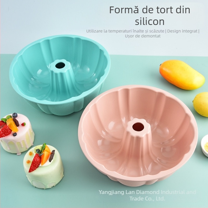 Noua formă de tort din silicon DIY, materiale de copt rezistente la temperaturi ridicate, de înaltă calitate, pentru copt, cu înveliș antiaderent, matriță de tort de uz casnic