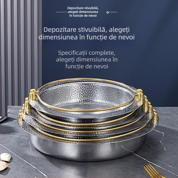 Oală japoneză Shouxi din oțel cu trei straturi, oală coreeană cu fund plat, oală agățată, oală din oțel inoxidabil, oală pentru fructe de mare, oală uscată