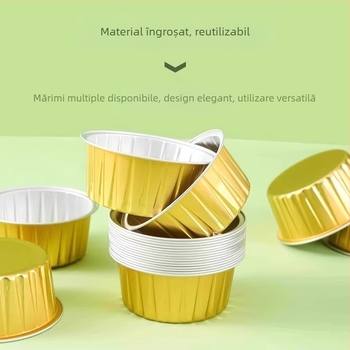 Friteuză cu aer, folie de aluminiu, bol, cuptor de uz casnic repetabil, tort, budincă, copt, mucegai, cutie mică din folie de aluminiu, tavă pentru ceașcă