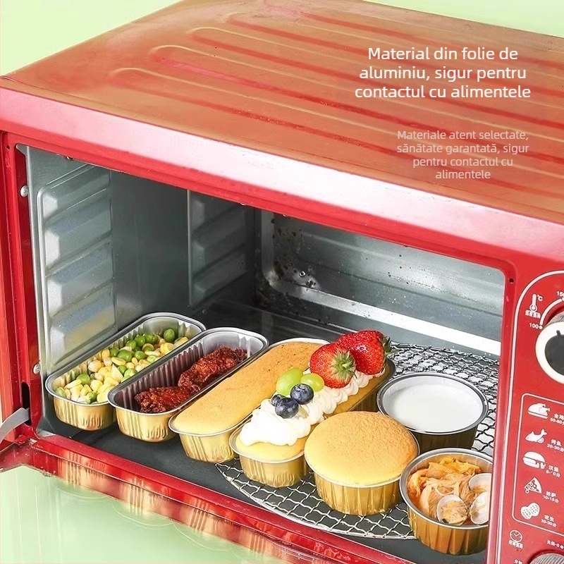Friteuză cu aer, folie de aluminiu, bol, cuptor de uz casnic repetabil, tort, budincă, copt, mucegai, cutie mică din folie de aluminiu, tavă pentru ceașcă