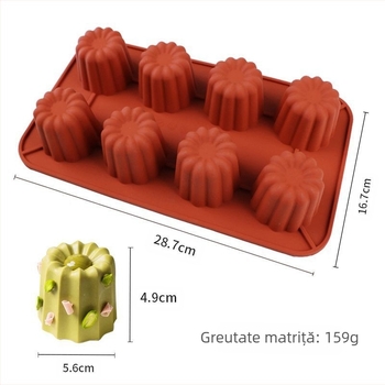 Mufă de tort Luli cu 8 găuri, mufă de mousse din silicon cu 18 găuri, mufă pentru jeleu, budincă, copt, ciocolată