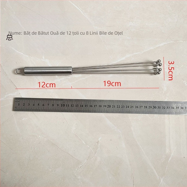 Oțel inoxidabil manual ouă bătător primăvară coil ouă mixer cremă și aluat amestecând stick instrument de copt