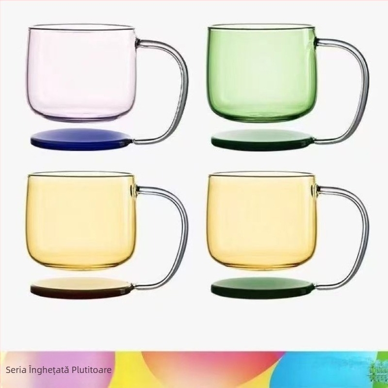 Cana de sticlă suspendată creativă, cană de cafea din sticlă borosilicată cu conținut ridicat de borosilicat, cană de băut suspendată cu aspect deosebit, cană de lapte de uz casnic