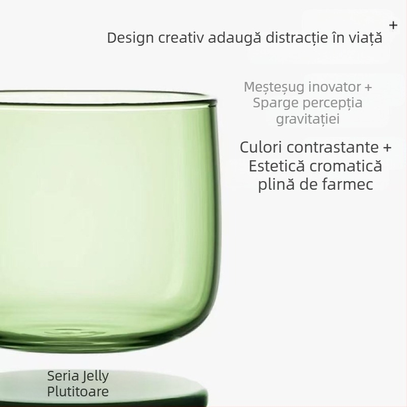 Cana de sticlă suspendată creativă, cană de cafea din sticlă borosilicată cu conținut ridicat de borosilicat, cană de băut suspendată cu aspect deosebit, cană de lapte de uz casnic