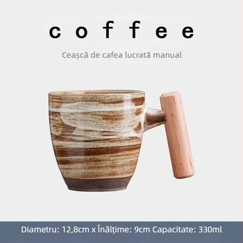 Amazon Ins Transfrontalieră Cană de cafea Latte Art Cană ceramică Cană de apă de mare capacitate Cană de ceai Kung Fu