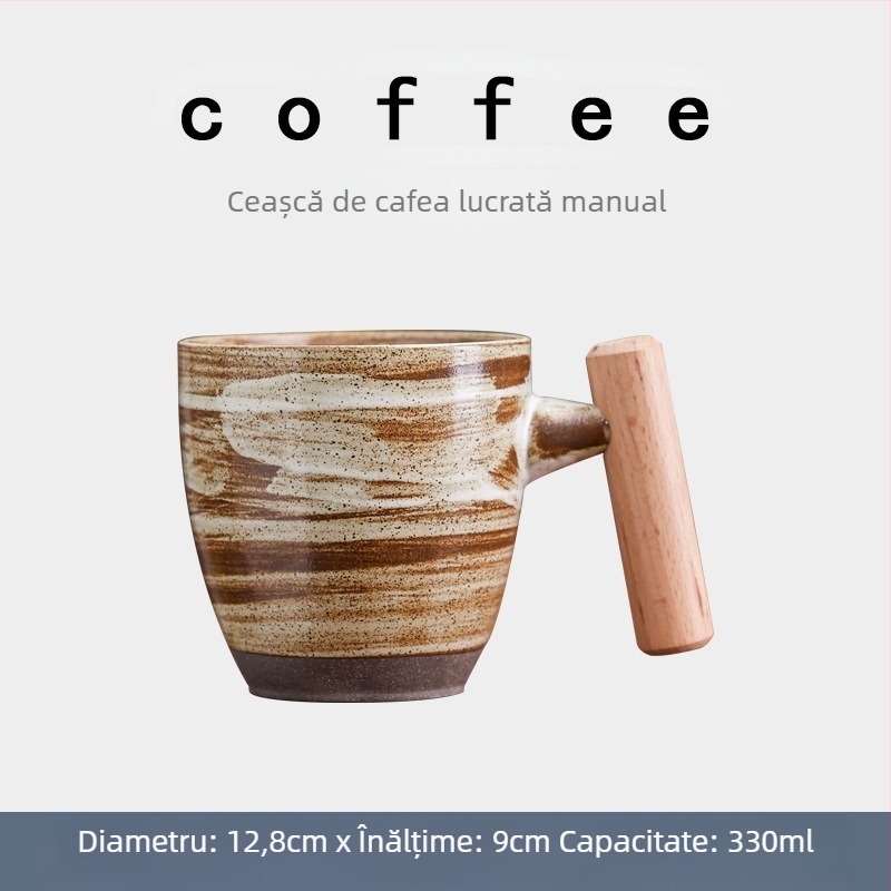 Amazon Ins Transfrontalieră Cană de cafea Latte Art Cană ceramică Cană de apă de mare capacitate Cană de ceai Kung Fu