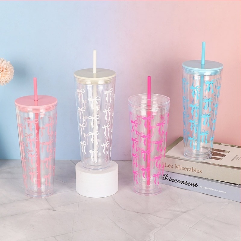 Cupă de ventuză Amazon Hot Bow, transparentă în timp real, cupă portabilă transparentă pentru băut, fabrică en-gros