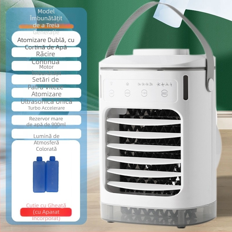 Ventilator mini rece cu explozie transfrontalieră, ventilator de aer condiționat USB, ventilator mic de răcire cu apă, ventilator cu pulverizare, răcitor de aer desktop