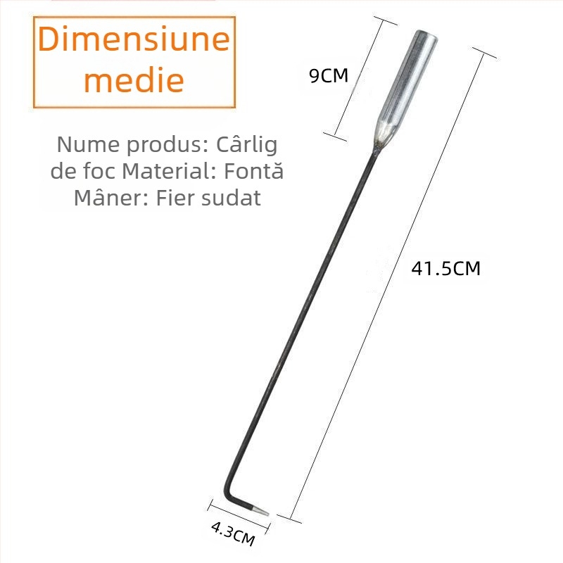 Cârlig de foc cârlig de foc accesorii cârlig cârlig de foc lemne de foc sobă grătar fier băț de foc încălzire sobă cârlig instrument