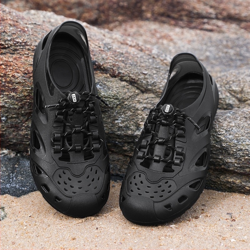 Sandale bărbați noi la modă casual de vară, îmbrăcăminte exterioară cu plasă antiderapantă, saboți de pescuit pentru bărbați, pantofi de plajă pentru vad