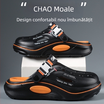 Sandale și papuci noi pentru bărbați, vară, antiderapante, pantofi cu talpă groasă, pantofi ridicați pentru iubitorii de sandale de plajă la modă